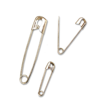 Baumgartens Safety Pins, 3 Sizes, 22 per Pack, Silver