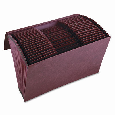 Globe Weis Accordion Files w/Flap, 21 Pockets, 1/3 Tab, Letha Tone, Legal, Brown                                                        