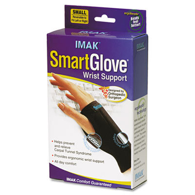 IMAK PRODUCTS SmartGlove Wrist Wrap, Medium, Black, Large