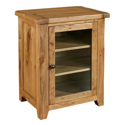 Kelburn Furniture Bordeaux Hi-Fi Cabinet in Medium Oak Stain and Satin Lacquer