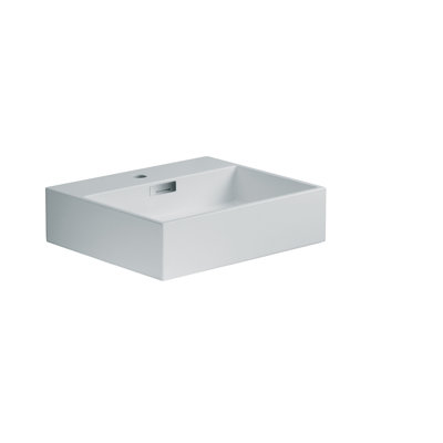 WS Bath Collections Linea 19.7" x 16.5" Quarelo Vessel Sink in White