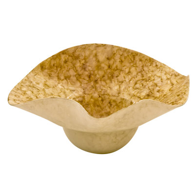 Handmade Wave Bowl in White Marble