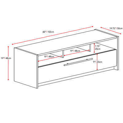dCOR design Naples 60" TV Stand