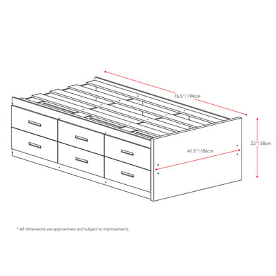 dCOR design Willow Captains Storage Bed