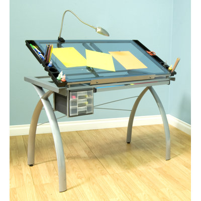 Studio Designs Futura Station Glass Drafting Table