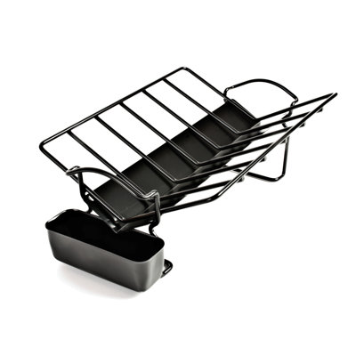 Charcoal Companion Non-Stick Roasting Rack with Juice Reservoir