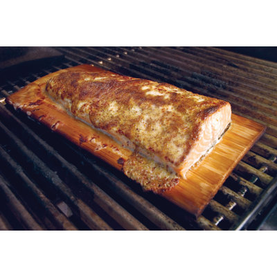 Charcoal Companion Steven Raichlen Cedar Two Plank Salmon Set with Spices