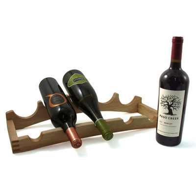 J.K. Adams Lock Corner 8 Bottle Tabletop Wine Rack
