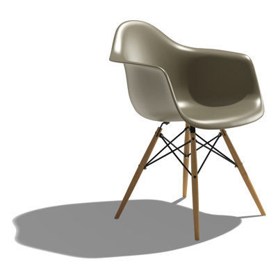 Herman Miller &reg; Eames DAW - Molded Plastic Armchair with Dowel-Leg Base