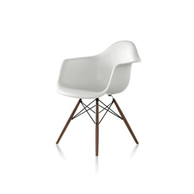 Herman Miller &reg; Eames DAW - Molded Plastic Armchair with Dowel-Leg Base