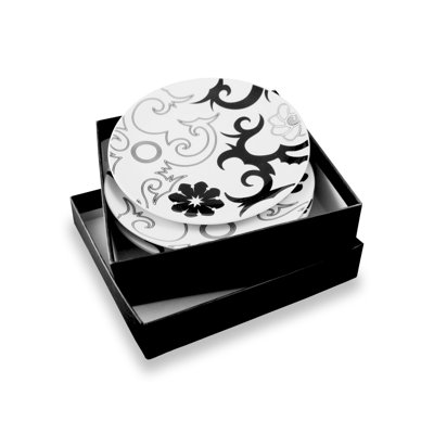 Ink Dish Tribal Lines 4 Side Plates Gift Set