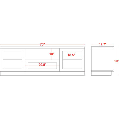 Furnitech Contemporary 70" TV Stand