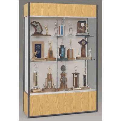 Fleetwood Trophy and Art Display Case with Full Width Shelves