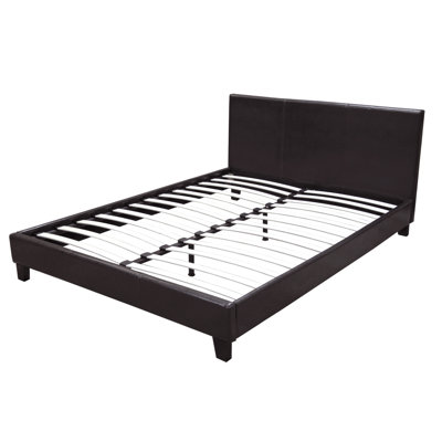 Hazelwood Home Faux Leather Panel Bed