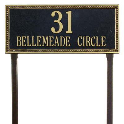 Whitehall Products Egg and Dart Estate Lawn Address Plaque