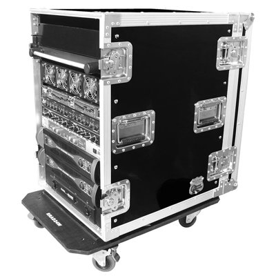 Road Ready Cases Deluxe Amplifier Rack System Case with Caster Board