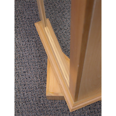 Proman Products Venetian Mirrored Rotating Shelf in Natural