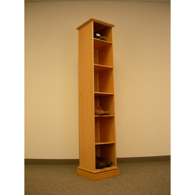 Proman Products Venetian Mirrored Rotating Shelf in Natural