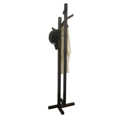 Proman Products Double Tree Coat Rack in Dark Walnut