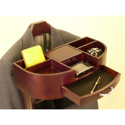 Proman Products Crescent Moon Valet in Dark Walnut