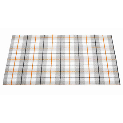Art and Cafe Tartan Placemat in Orange