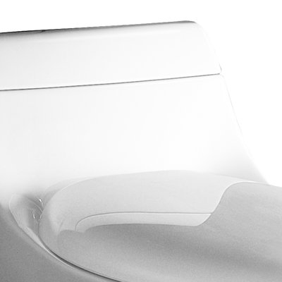 Ariel Bath Athena Contemporary Elongated One Piece Toilet in White
