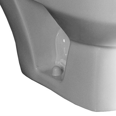 Ariel Bath Athena Contemporary Elongated One Piece Toilet in White