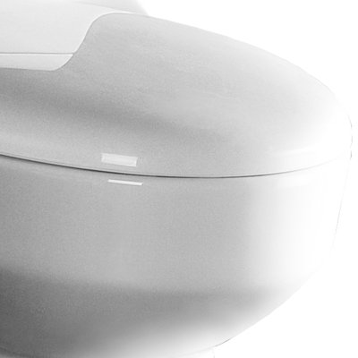 Ariel Bath Athena Contemporary Elongated One Piece Toilet in White