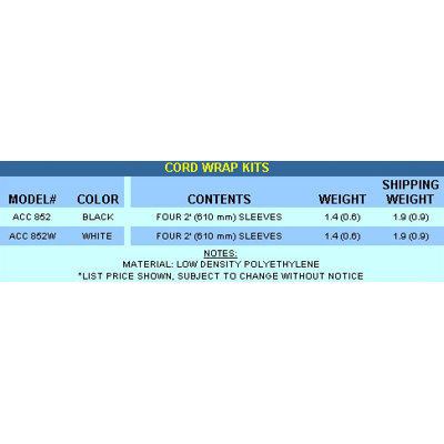 Peerless Cord Wrap in 2' Sections