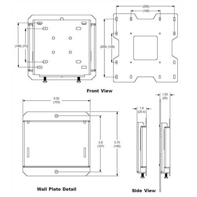 Peerless SmartMount Universal Flat Mount (22"- 40" Screens)