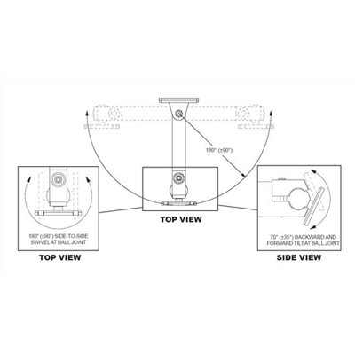 Peerless SmartMount Long Pivot Wall Mount 10"- 22" LCD Screens