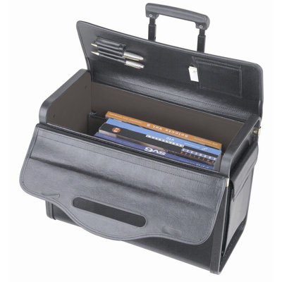 SOLO CASES Leather-Look Rolling Catalog Case