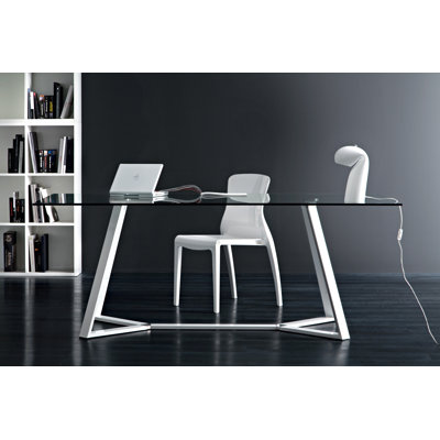 Domitalia Archie Rectangular Table with Crystal Chairs
