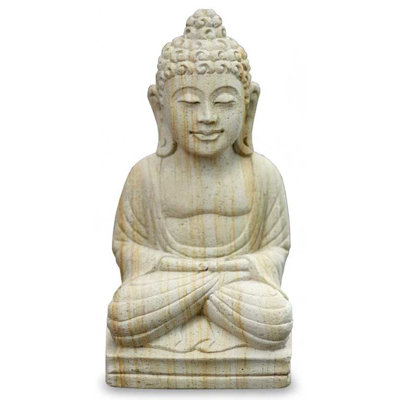 Novica Buddha Serene I Statuette