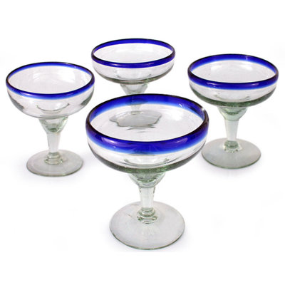 'Happy Hour' Margarita Glass (Set of 4)