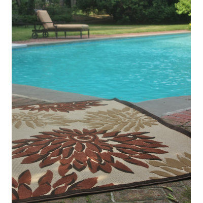 nuLOOM Veranda Flowered Sand/Brown Rug