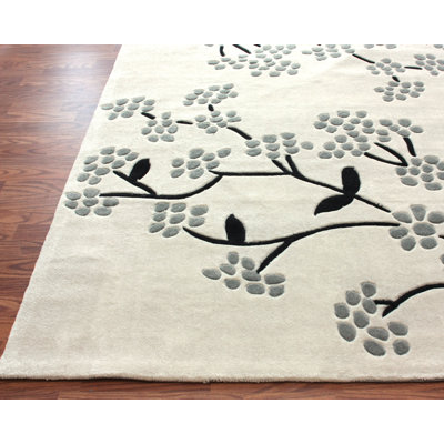 nuLOOM Cine Floral Vine Alabaster Rug