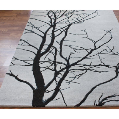 nuLOOM Pop Tree Branches Grey Rug
