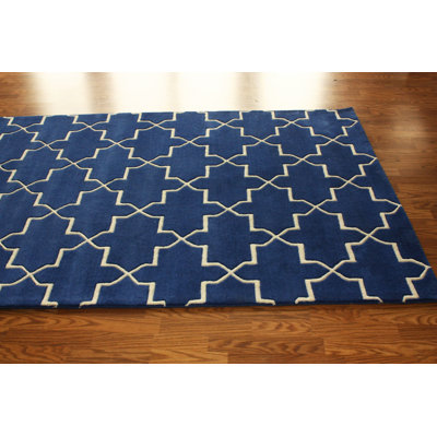 nuLOOM Bella Marrakesh Moroccan Trellis Blue Rain Rug