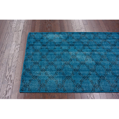 nuLOOM Vintage Overdyed Moroccan Trellis Navy Rug