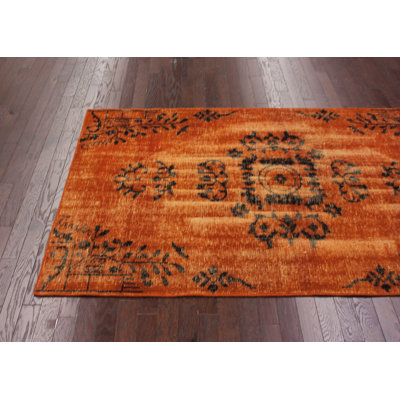 nuLOOM Harper Overdyed Orange Rug