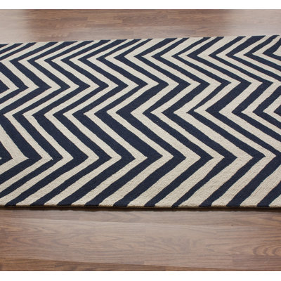 nuLOOM Chelsea Chevron Navy Blue Rug