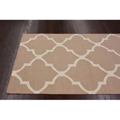 nuLOOM Marbella Moroccan Trellis I Sand Kilim Rug