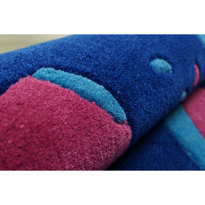 nuLOOM Cine Blue Butterfly Novelty Rug
