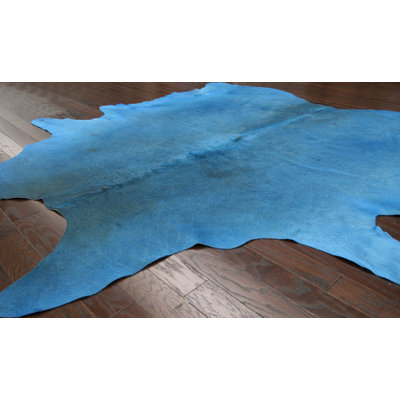 nuLOOM Natura Blue Cow Hide Rug