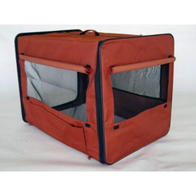 Go Pet Club Soft-Sided Dog Crate with Mat in Brown