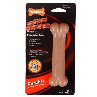 Nylabone Durable Bacon Bone Dog Chew Toy