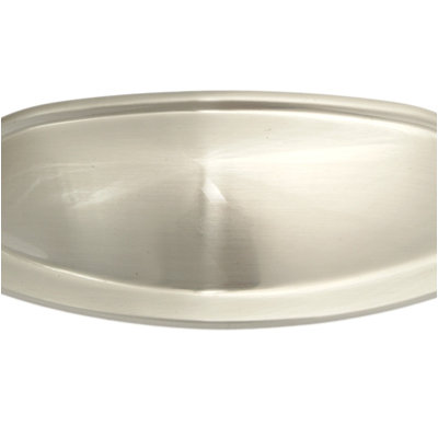 QMI Shallow Cup Cabinet Pull Handle in Stainless Steel