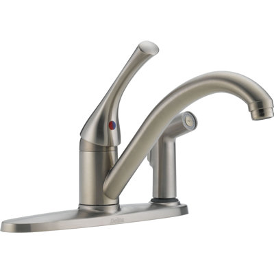 Delta Classic Single Handle Centerset Kitchen Faucet with Integrated Supply Tools