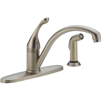 Delta Collins Single Handle Centerset Arched Kitchen Faucet with Spray